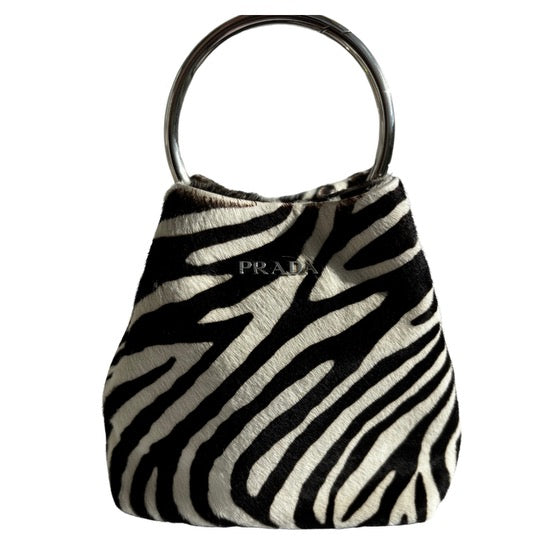 Prada zebra print handbag online