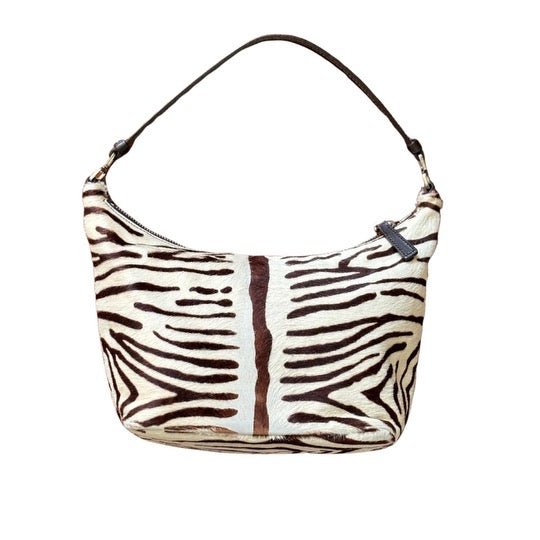 Vintage Prada Pony Hair Zebra Print Shoulder Bag