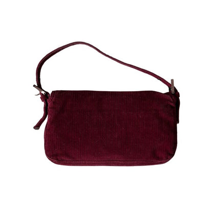 Fendi Red Corduroy Baguette