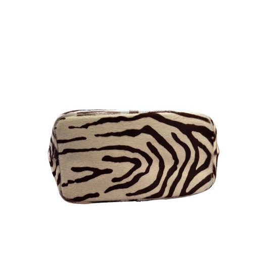 Vintage Prada Pony Hair Zebra Print Shoulder Bag