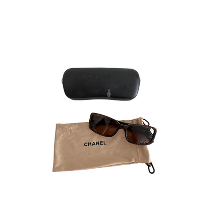 Chanel Brown Square Sunglasses