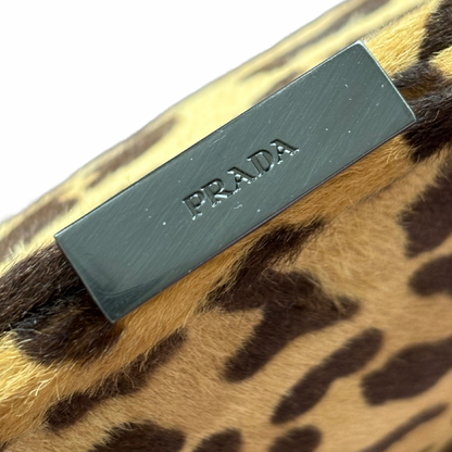 Vintage Prada Leopard Print Shoulder Bag