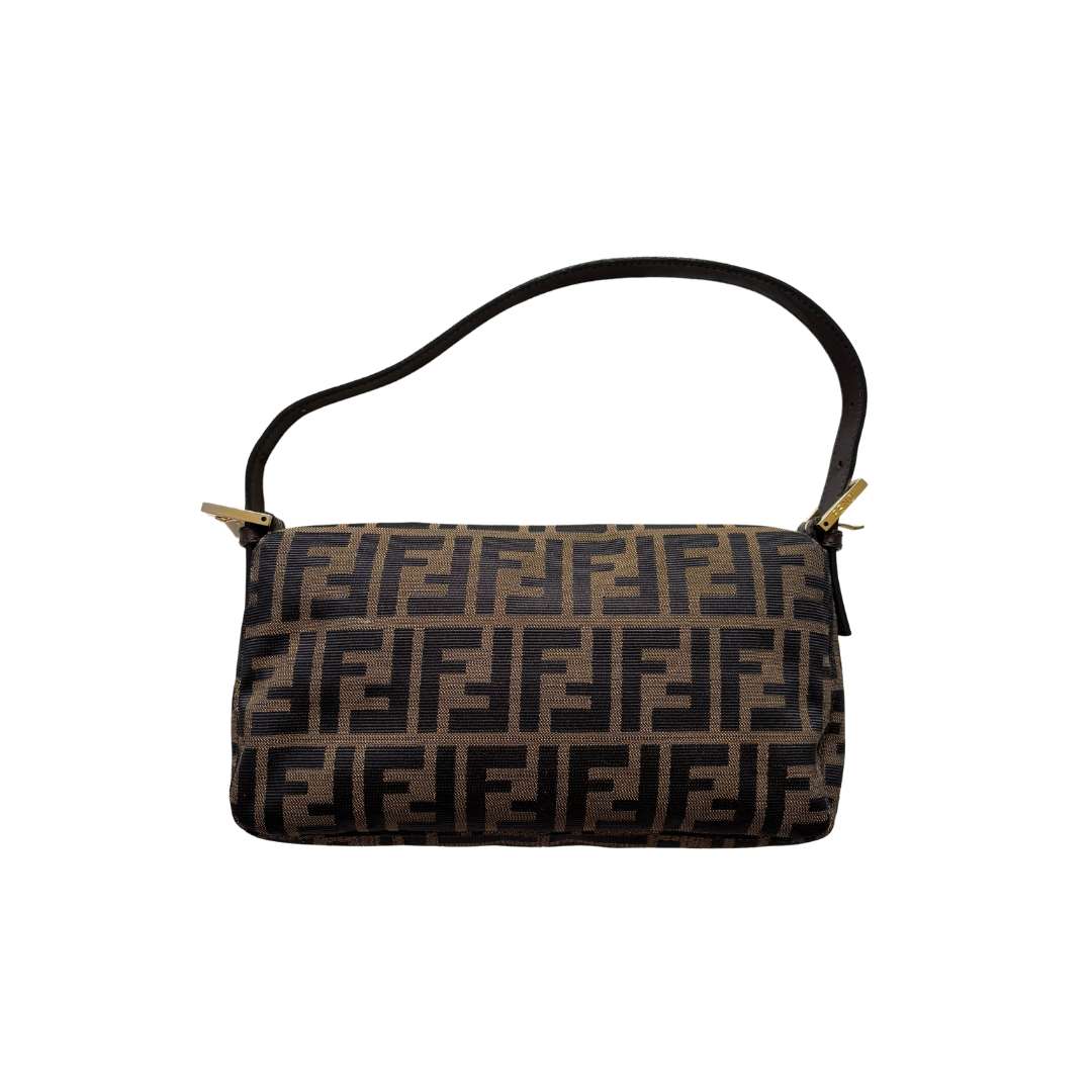 Fendi Zucca Baguette with Gold Hardware