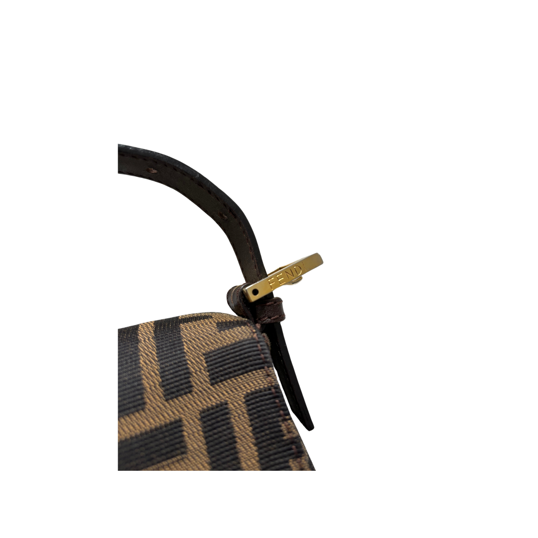 Fendi Zucca Baguette with Gold Hardware