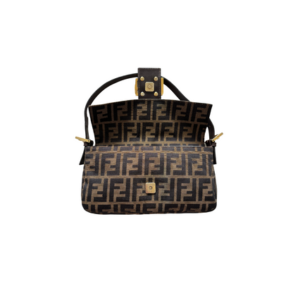 Fendi Zucca Baguette with Gold Hardware