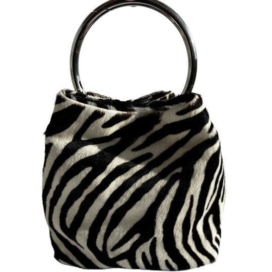 Vintage Prada Zebra Print Pony Hair Handbag