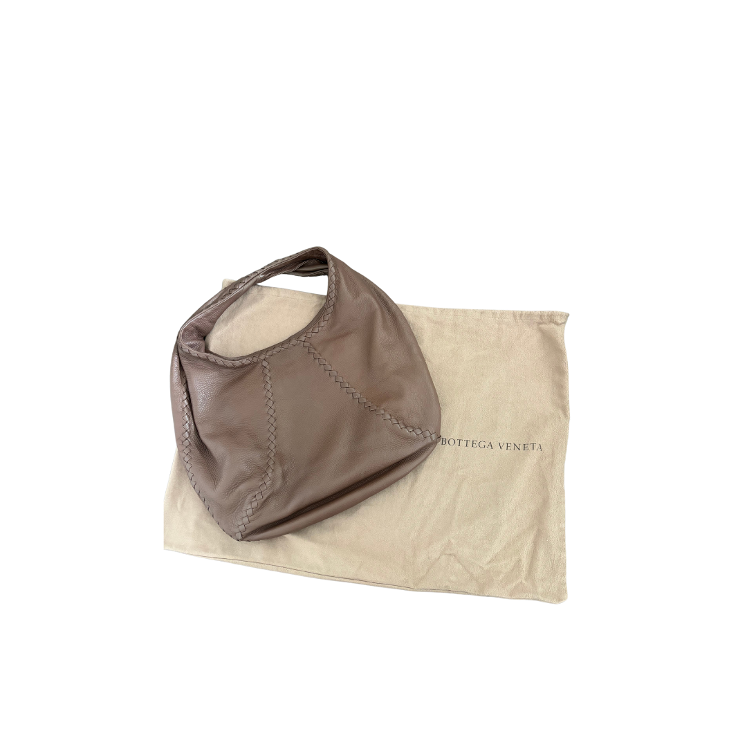 Bottega Veneta Brown Intrecciato Leather Hobo Bag