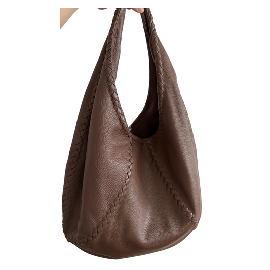 Bottega Veneta Brown Intrecciato Leather Hobo Bag