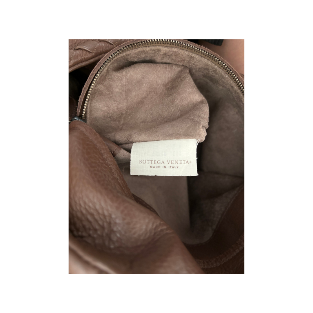 Bottega Veneta Brown Intrecciato Leather Hobo Bag