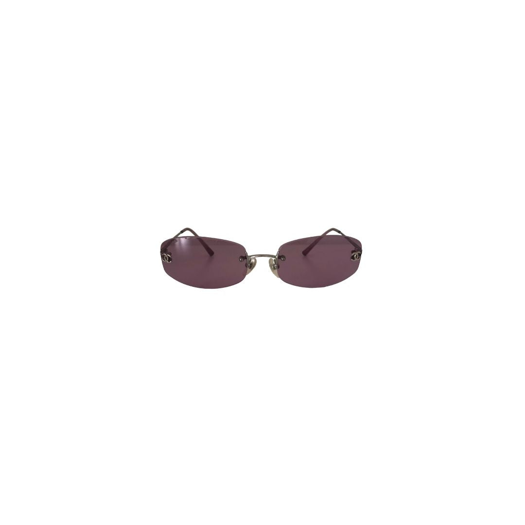 Chanel Y2K Pink Rimless Sunglasses